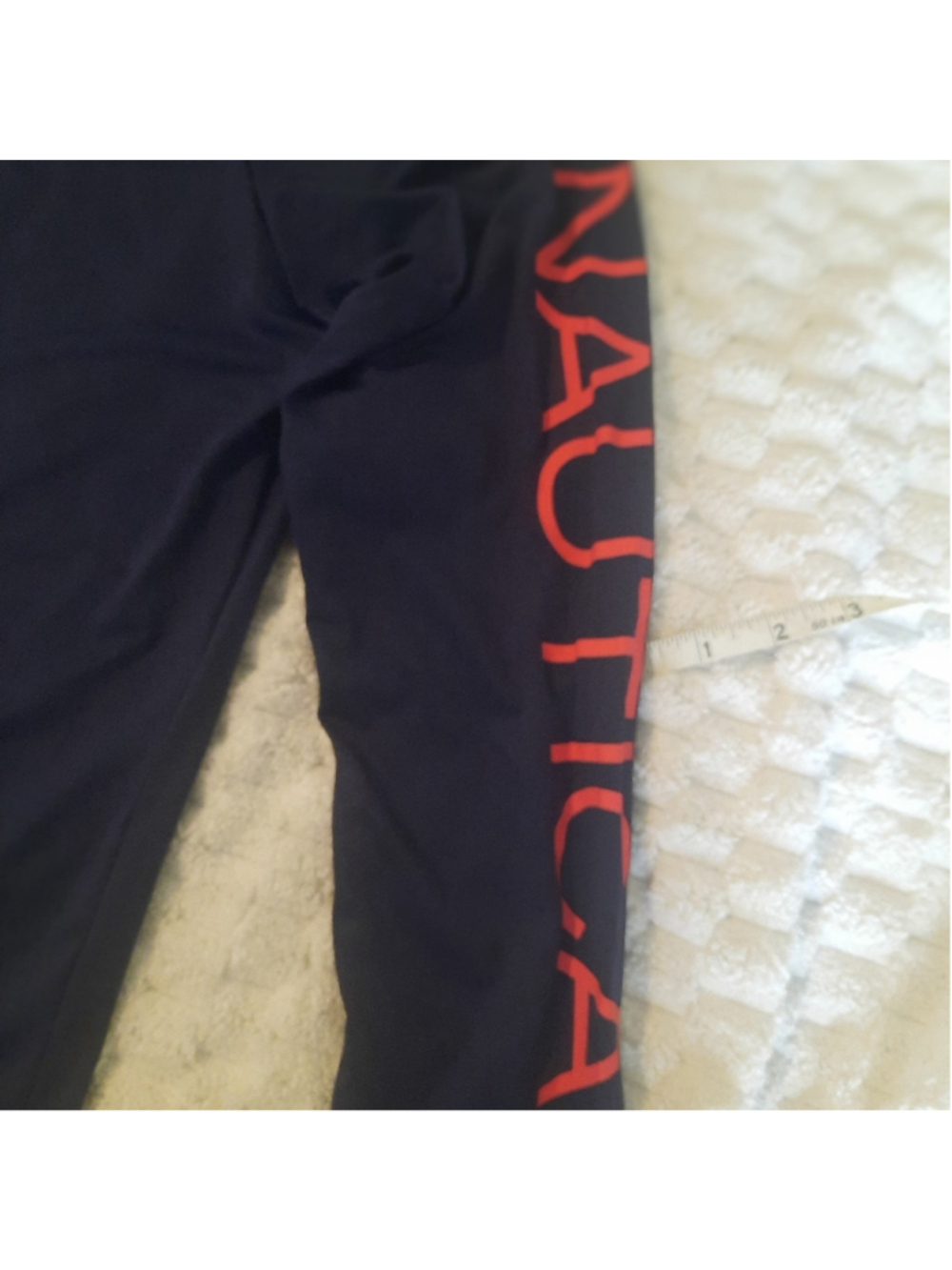 NWT Nautica Navy Long Sleeve Rashguard with Red Accents